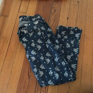 J Crew cropped floral jeans